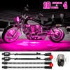 XK Glow Strips Single Color XKGLOW LED Accent Light Motorcycle Kit Pink - 10xPod + 4x8In - XK034002-P User 1