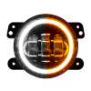 XK Glow 4in Fog Light JEEP 2pc Kit w/ Switchback Halo White DRL + Amber Turn Signal - XK042006 User 1