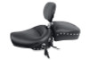 Mustang 82-03 Harley Sportster Wide Touring Solo Seat w/Driver Backrest Studs - Black - 79106 Photo - Primary