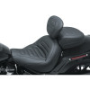 Mustang 18-21 Harley Fat Bob Standard Touring Solo Seat w/Driver Backrest - Black - 79334 User 1