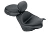 Mustang 02-08 Honda VTX1800 Retro, S, T Wide Touring 2PC Seat w/ Driver Backrest - Black - 79341 Photo - Primary