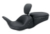 Mustang 08-21 Harley Electra Glide,Rd Glide,Rd King,Glide Lowdown 1PC Seat Dr Back Pearls - Black - 79705 Photo - Primary