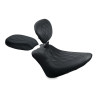 Mustang 11-13 Harley Blackline,12-17 Slim/Slim S Wide Touring Solo Seat w/Dr Backrest Diam - Black - 79745 User 1