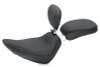 Mustang 84-06 Harley Standard Rear Tire Wide Tripper Solo Seat w/Driver Backrest - Black - 79750 Photo - Primary