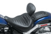 Mustang 20-21 HarleyFat Boy Standard Touring Solo Seat w/Driver Backrest - Black - 79770 Photo - Primary