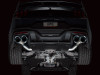 AWE 2024 Ford Mustang Dark Horse S650 RWD Track Edition Catback Exhaust w/ Quad Chrome Silver Tips - 3020-42375 Photo - Mounted