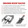 Go Rhino SRM300 Dual Rail Kit (For 40x40in. Rack) - Tex. Blk (Rails ONLY - Req. Platform) - 5933042T Photo - Close Up