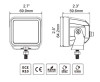 Go Rhino Xplor Blackout Series Cube LED Spot Light Kit (Surface/Threaded Stud Mnt) 2x2 - Blk (Pair) - 750200321SCS Photo - Unmounted