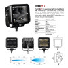 Go Rhino Xplor Blackout Series Cube LED Flood Light Kit (Flush Mount) 3x3 - Blk (Pair) - 750400321FCF Photo - Unmounted
