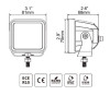 Go Rhino Xplor Blackout Series Cube LED Flood Light Kit (Surface/Threaded Stud Mnt) 3x3 - Blk (Pair) - 750400321FCS Photo - Unmounted