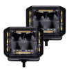 Go Rhino Xplor Blackout Combo Series Cube Sideline LED Spot Lights w/ Amber 4x3 - Blk (Pair) - 750700322SCS Photo - Primary