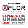 Go Rhino Xplor Bright Series Round LED Driving Light Kit w/DRL (Surface Mount) 6in - Blk (2 pc) - 750700623DRS Logo Image