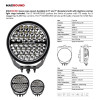 Go Rhino Xplor Blackout Series Round LED Spot Light Beam w/DRL (Surface/Thread Stud Mnt) 7in. - Blk - 750800711SRS Photo - Unmounted