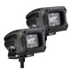 Go Rhino Xplor Bright Series Rectangle LED Flood Light Kit (Surface/Thread Std Mnt) 3x2 - Blk (Pair) - 751003023FBS Photo - Unmounted