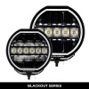 Go Rhino Xplor Blackout Series Maxline LED Hi/Low Beam w/Multi DRL (Surface Mount) 7in. - Blk - 751080711CRS Photo - Close Up