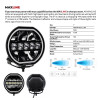 Go Rhino Xplor Blackout Series Maxline LED Hi/Low Beam w/Multi DRL (Surface Mount) 7in. - Blk - 751080711CRS Photo - Unmounted