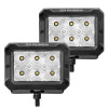 Go Rhino Xplor Bright Series Rectangle LED Flood Light Kit (Surface/Thread Std Mnt) 4x3 - Blk (Pair) - 753003023FBS Photo - Primary