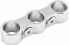 Bikers Choice Chrome Plain Oil Hose Seperator For 3 Hoses - 489605 Photo - Primary