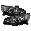 Honda Civic 16-20 LED Model High-Power LED Module Headlights - Black (PRO-YD-HC16LEDAP-SEQGR-BK) - 5088932 Photo - Primary