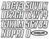 Hardline Boat Lettering Registration Kit 3 in. - 800 Transparent Clear/Black - 800CLBLK Photo - Primary