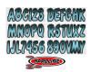 Hardline Boat Lettering Registration Kit 3 in. - 200 BabyBlue/Black - BJBKG200 Photo - Primary