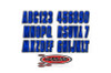 Hardline Boat Lettering Registration Kit 3 in. - 320 Blue/Black - BLBLK320 Photo - Primary