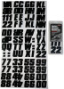 Hardline Snowmobile Lettering Registration Kit 2 in. - 500 Solid Black/ - BLK500EC Photo - Primary