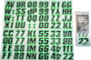 Hardline Snowmobile Lettering Registration Kit 2 in. - 500 Black/Kiwi Green - BLKKI500 Photo - Primary