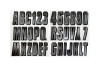 Hardline Boat Lettering Registration Kit 3 in. - 300 Chrome/Black - CHBKG300 Photo - Primary