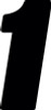 Hardline Dirt Digits 3pk 4 in. - High Gloss Number 1 - Black - DD43B-1 Photo - Primary