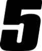 Hardline Dirt Digits 3pk 5.5 in. - High Gloss Number 5 - Black - DD53B-5 Photo - Primary