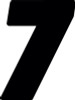 Hardline Dirt Digits 3pk 7 in. - High Gloss Number 7 - Black - DD73B-7 Photo - Primary