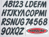 Hardline Boat Lettering Registration Kit 3 in. - 400 Dark Grey Solid - GRY400EC Photo - Primary