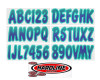 Hardline Boat Lettering Registration Kit 3 in. - 200 Purple/Teal - PUTEG200 Photo - Primary