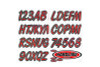Hardline Boat Lettering Registration Kit 3 in. - 400 Red/Black - REBKG400 Photo - Primary