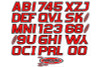 Hardline Boat Lettering Registration Kit 3 in. - 700 Red/Black - REBLK700 Photo - Primary