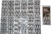 Hardline Snowmobile Lettering Registration Kit 2 in. - 500 Silver/Black - SIBLK500 Photo - Primary