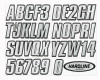Hardline Boat Lettering Registration Kit 3 in. - 800 Silver/Black - SIBLK800 Photo - Primary