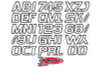 Hardline Boat Lettering Registration Kit 3 in. - 700 White/Black - WHBLK700 Photo - Primary