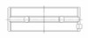 ACL 08+ Mitsubishi 4B11T Evo X 0.025mm Oversized High Performance Main Bearing Set - 5M1237H-.025 Technical Drawing