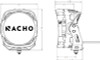 ARB Nacho Grande 4 Hi Spot Light - PM612 Technical Drawing