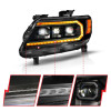 ANZO 15-22 Chevy Colorado Full LED Headlights w/ Initiation (Amber DRL) - Black - 111641 User 1