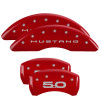MGP 2024+ Ford Mustang GT 4 Caliper Covers Front & Rear - Red Finish w/ Mustang/5.0 Logo - 10269SM52RD Photo - Primary