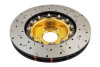 DBA 02-10 WRX / 13+ FR-S / 13+ BRZ Premium Front Drilled & Slotted 5000 Series Rotor w/ Gold Hat - DBA5010GLDXS Photo - Close Up