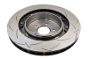 DBA 09+ Nissan GTR R-35 Rear Slotted 5000 Series 2 Piece Rotor Assembled w/ Black Hat - DBA52321BLKS Photo - Close Up