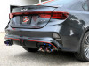 aFe 22-24 Kia Forte GT 1.6L 3in-2.5in 304 Stainless Steel Axle-Back Exhaust w/ Blue Flame Tips - 49-37039-L Photo - Mounted