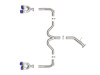 aFe 22-24 Kia Forte GT 1.6L 3in-2.5in 304 Stainless Steel Axle-Back Exhaust w/ Blue Flame Tips - 49-37039-L Photo - Unmounted