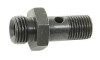 AEM High Volume Fuel Rail Banjo Fitting w/ Hole - Male -6AN ORB thread (9/16in -18) - 25-603 Photo - Close Up