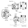 Peterson Fluid Systems R4 1-Stage Oil Pump - Left Side Mount - Rear Drive w/ Vac - 04-1804 Illustration Guide