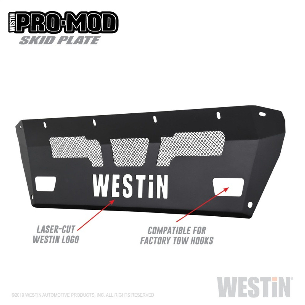 Westin 15-19 Chevrolet Silverado 2500/3500 Pro-Mod Skid Plate - Textured  Black - 58-71165 - Fidanza Performance